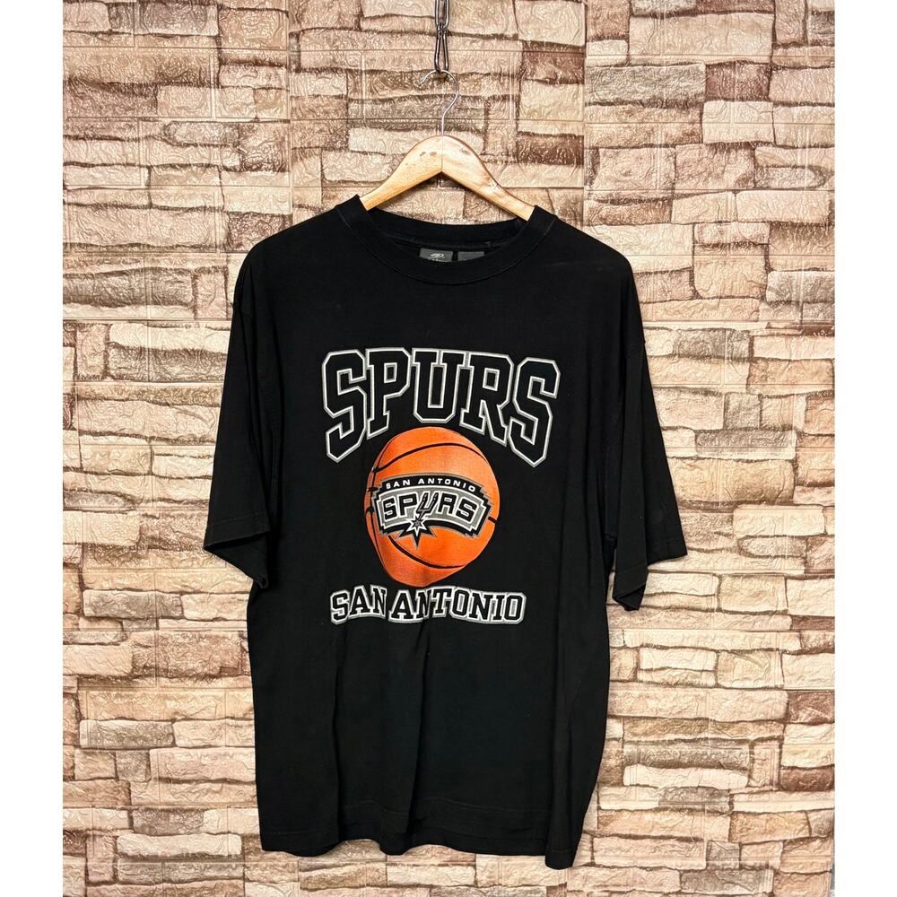 Vintage San Antonio Spurs NBA T shirt Black Size large